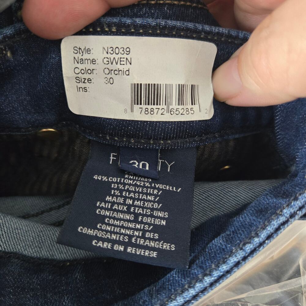Fidelity jeans NWT Gwen high rise skinny dark wash size 30 - Picture 5 of 5